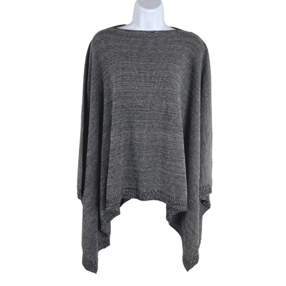 Lululemon Divinity Scarf Poncho Black Heathered Core Medium Grey One Size FS-974 - Picture 3 of 8